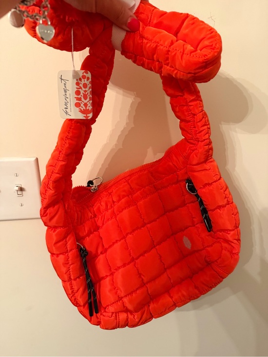 FP Movement by Free People Handbags - FP Movement by Free People Quilted Bright Orange Shoulder Bag